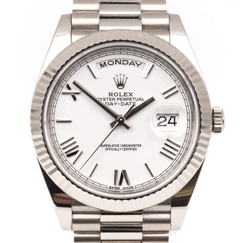 rolex president white gold replica|rolex presidential gold white face.